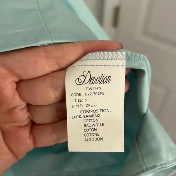 Devotion Twins Anthropologie Darcy Light Blue Ruffle Mini Dress